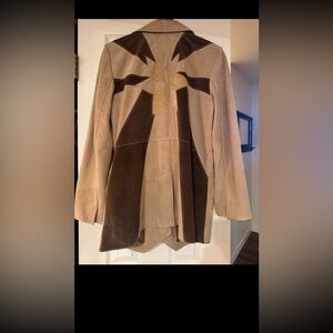 Free People x We The Free Shooting Star Medium - Tan Brown Suede Blazer Jacket